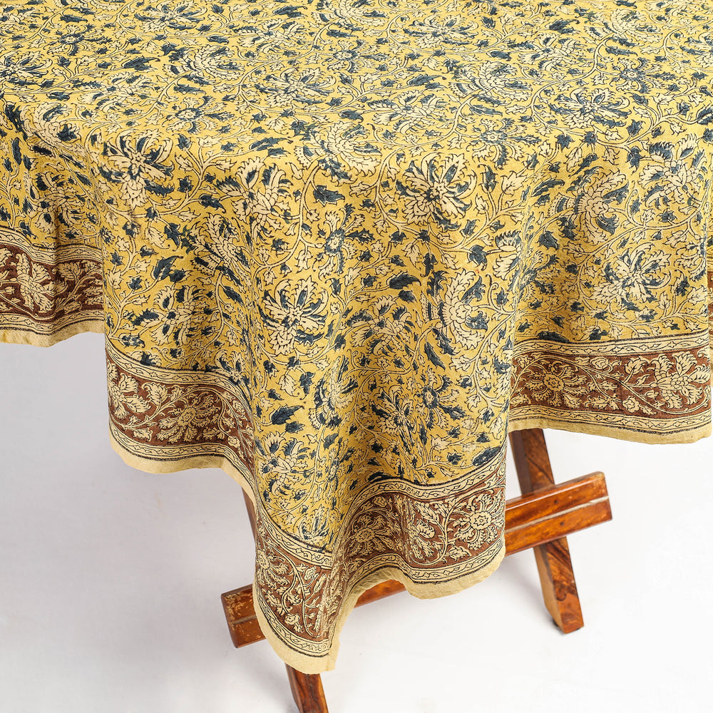 kalamkari block printed table cover