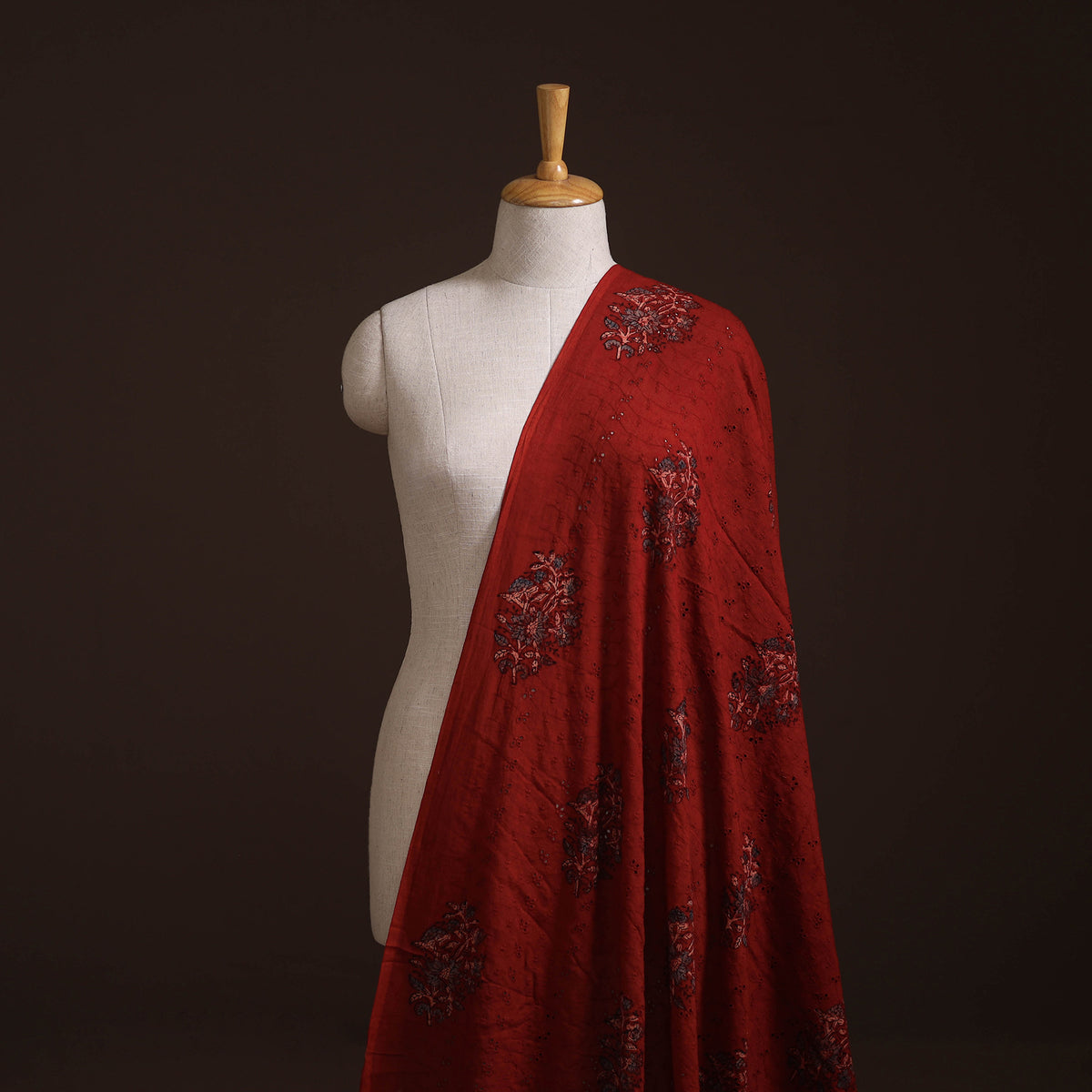 Kutch Hand Block Ajrakh Print Natural Dyed Cotton Hakoba Fabric 21