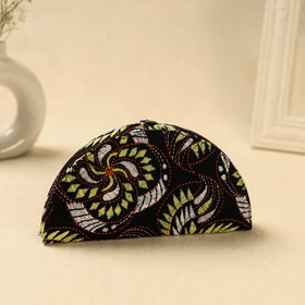 Black Handcrafted Bengal Kantha Work Jewelry Box