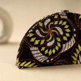Black Handcrafted Bengal Kantha Work Jewelry Box