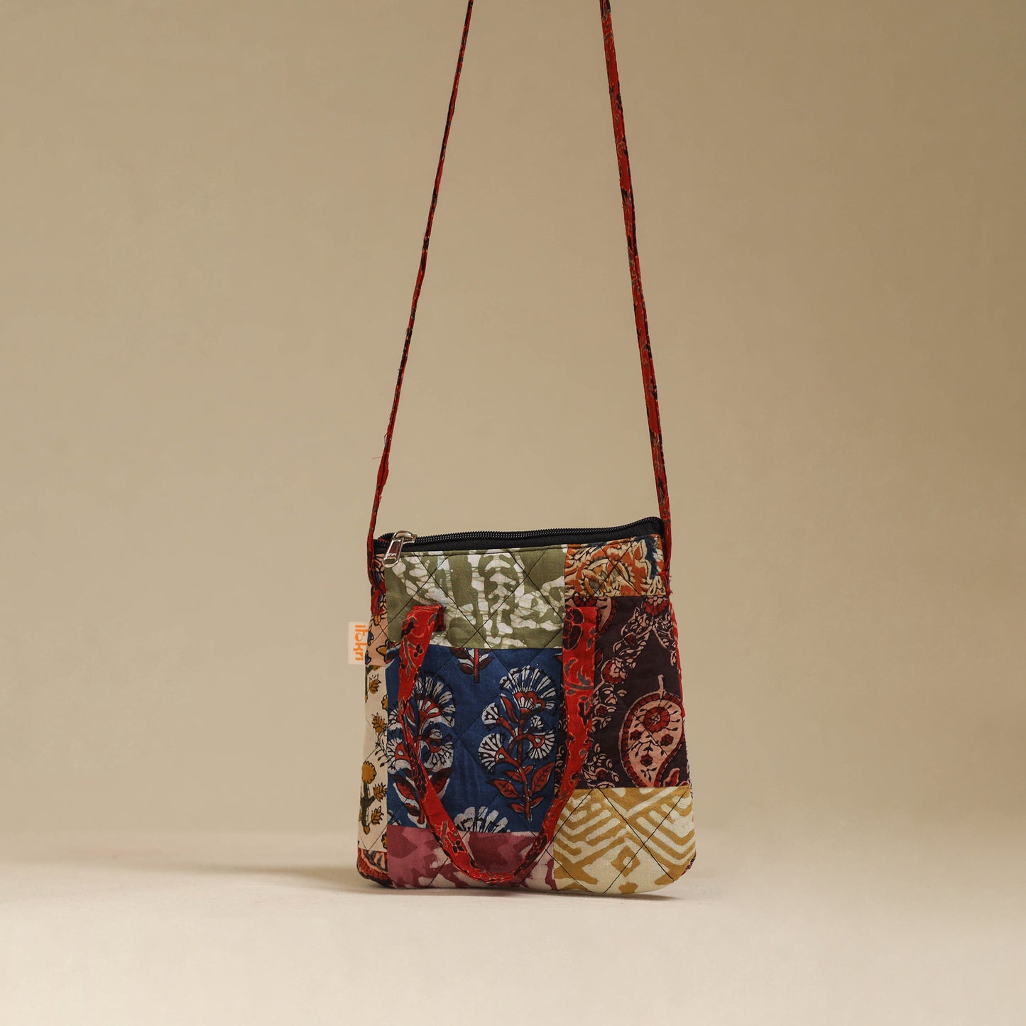 Handmade Quilted Patchwork Sling Bag 29