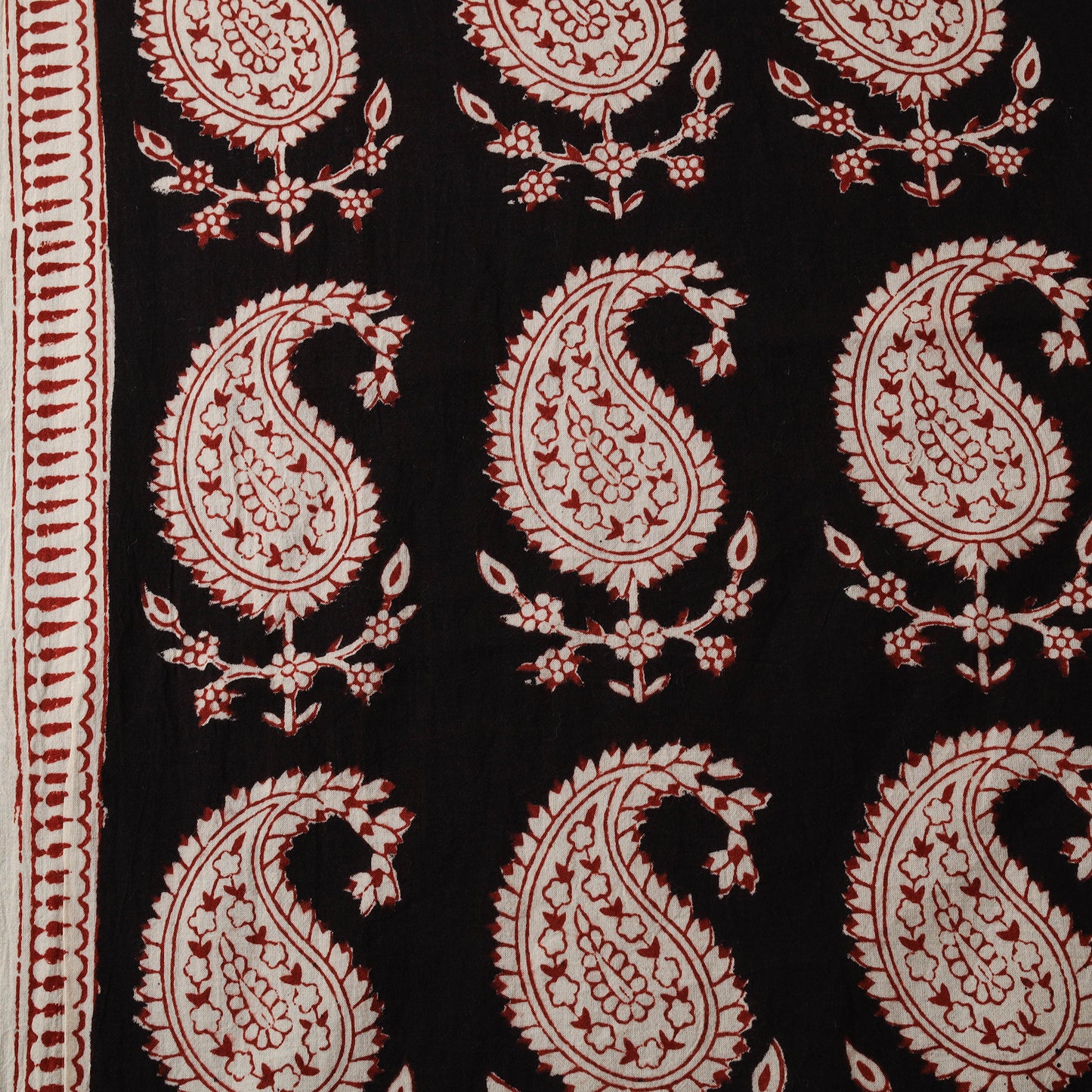 Peach - Bagh Hand Block Print Natural Dyed Cotton Fabric 04