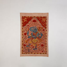 Srikalahasti Kalamkari Art Wall Hanging with Lord Ganesha Motif by Ghanshyam Sarode (52 x 33 in) 03