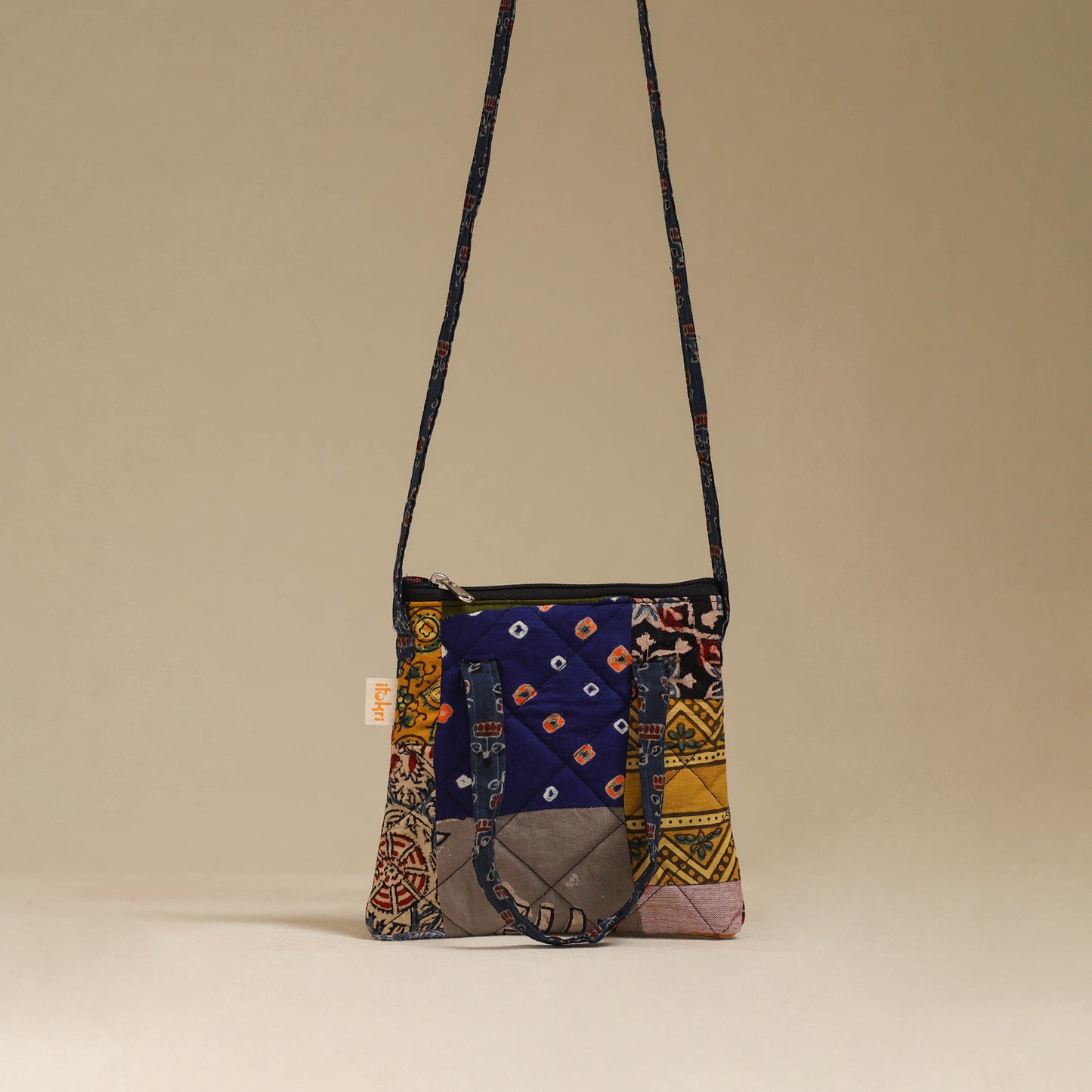Handmade Quilted Patchwork Sling Bag 34