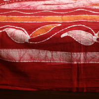 Red - Hand Batik Printed Cotton Single Bed Cover (96 x 59 in) 61