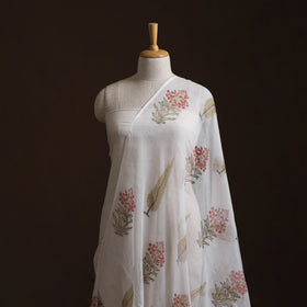 Sanganeri Hand Block Mughal Butta Print Kota Doria Cotton Fabric 14