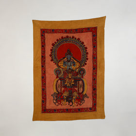 Srikalahasti Kalamkari Art Wall Hanging with Sun God Motif by Ghanshyam Sarode (66 x 48 in) 11