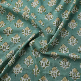 Hand Block Sanganeri Floral Print Cotton Fabric 01