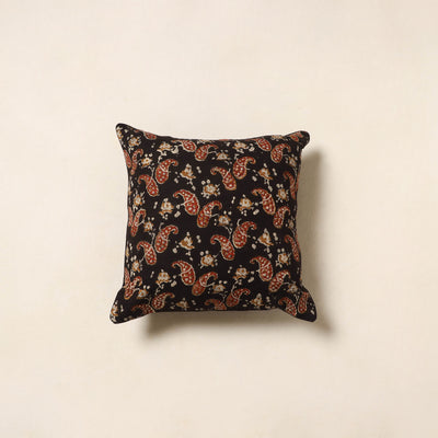 Black - cotton bagru cushion cover 33 - handcrafted