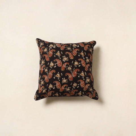Black - cotton bagru cushion cover 33 - handcrafted