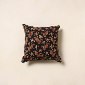 Black - cotton bagru cushion cover 33 - handcrafted
