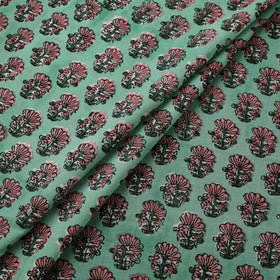 Hand Block Sanganeri Floral Print Cotton Fabric 03