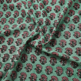 Hand Block Sanganeri Floral Print Cotton Fabric 03