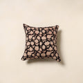 Black - cotton bagru cushion cover 34 - handcrafted