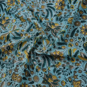 Hand Block Sanganeri Floral Print Cotton Fabric 04