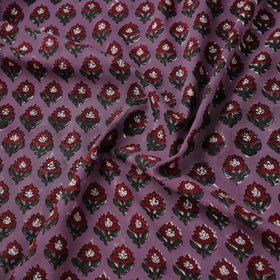 Hand Block Sanganeri Floral Print Cotton Fabric 08