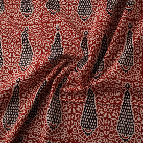 Peach - Red - Bagh Hand Block Print Natural Dyed Cotton Fabric 07