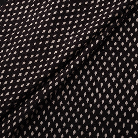Black - Bagh Hand Block Print Natural Dyed Cotton Fabric 08
