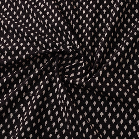 Black - Bagh Hand Block Print Natural Dyed Cotton Fabric 08