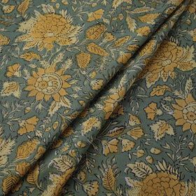 Hand Block Sanganeri Floral Print Cotton Fabric 11