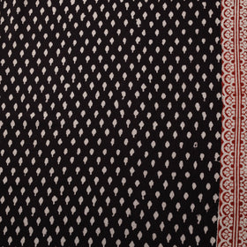 Black - Bagh Hand Block Print Natural Dyed Cotton Fabric 08