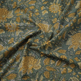 Hand Block Sanganeri Floral Print Cotton Fabric 11