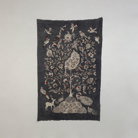 Srikalahasti Kalamkari Art Wall Hanging with Tree of life Motif by Ghanshyam Sarode (60 x 36 in) 20