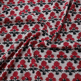 Hand Block Sanganeri Floral Print Cotton Fabric 12