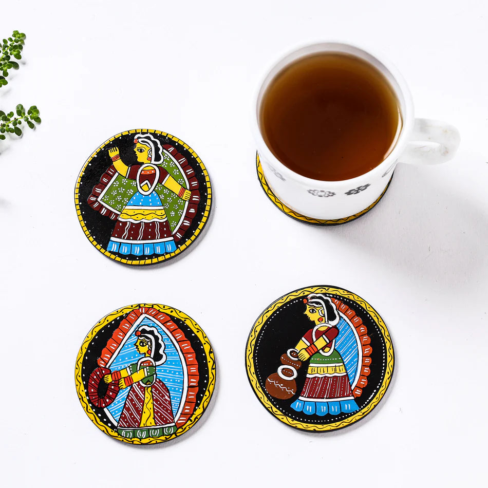 Tikuli art wooden coasters