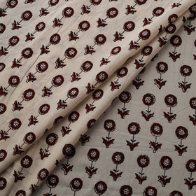 Beige - Baige - Bagh Hand Block Print Natural Dyed Cotton Fabric 12