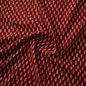 Red - Bagh Hand Block Print Natural Dyed Cotton Fabric 13