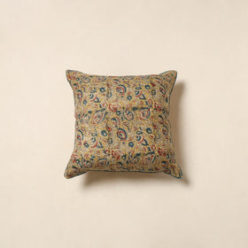 Yellow - kalamkari cotton cushion cover 48 - handcrafted