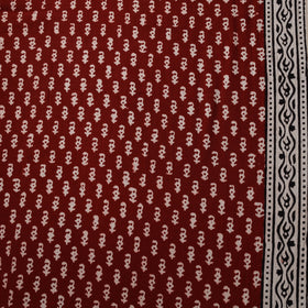 Red - Bagh Hand Block Print Natural Dyed Cotton Fabric 13