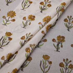 Hand Block Sanganeri Floral Print Cotton Fabric 14