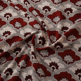Red - Bagh Hand Block Print Natural Dyed Cotton Fabric 14