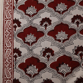 Red - Bagh Hand Block Print Natural Dyed Cotton Fabric 14