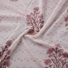 Hand Block Sanganeri Floral Print Cotton Fabric 01