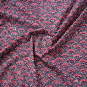 Hand Block Sanganeri Floral Print Cotton Fabric 02