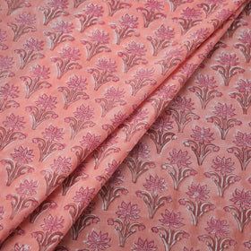 Hand Block Sanganeri Floral Print Cotton Fabric 03