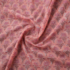 Hand Block Sanganeri Floral Print Cotton Fabric 03