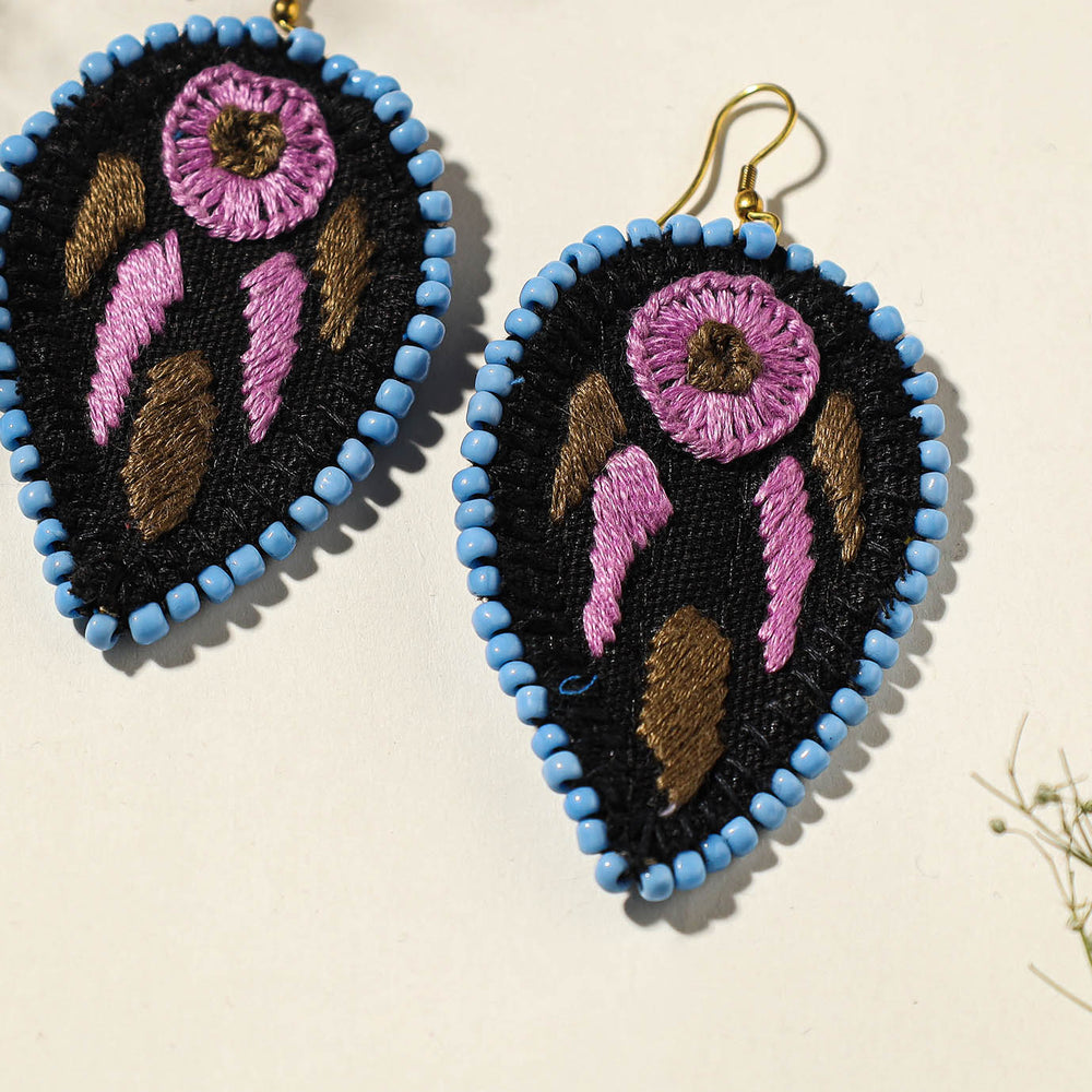 embroidered earrings