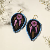 embroidered earrings