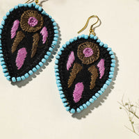 embroidered earrings