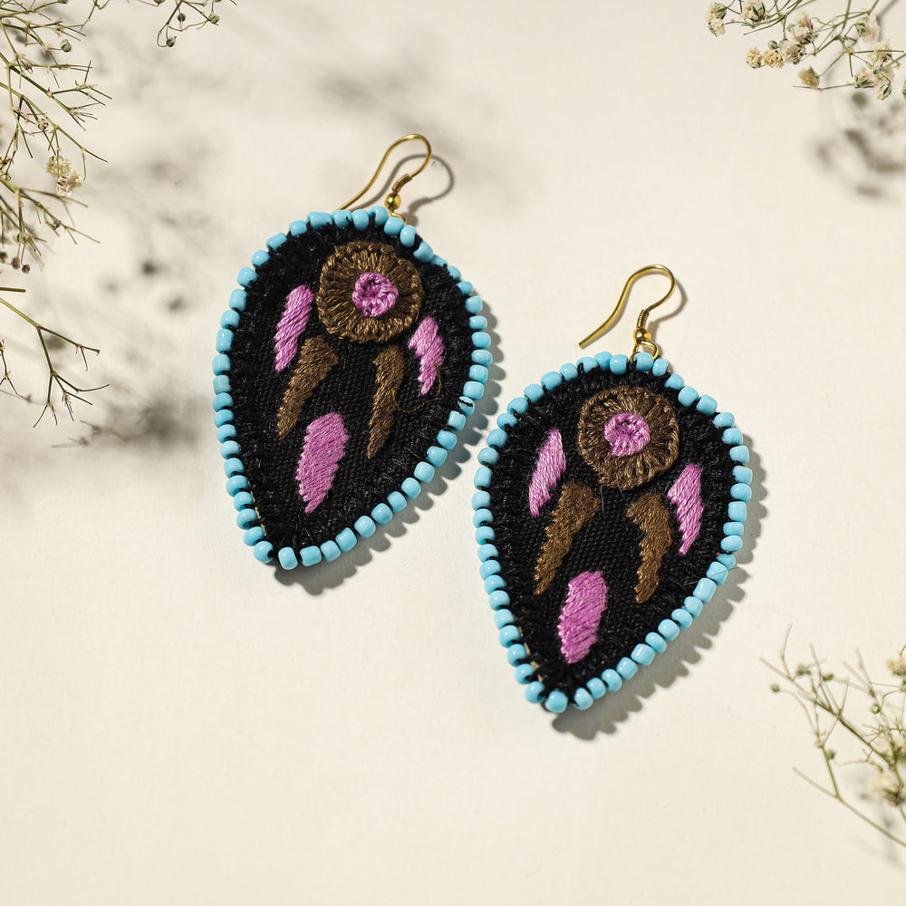 embroidered earrings