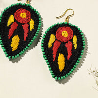 embroidered earrings