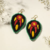 embroidered earrings