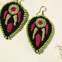 embroidered earrings