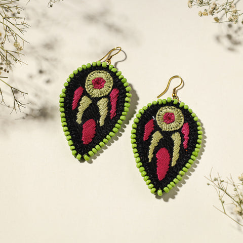 embroidered earrings