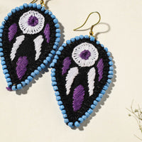 embroidered earrings