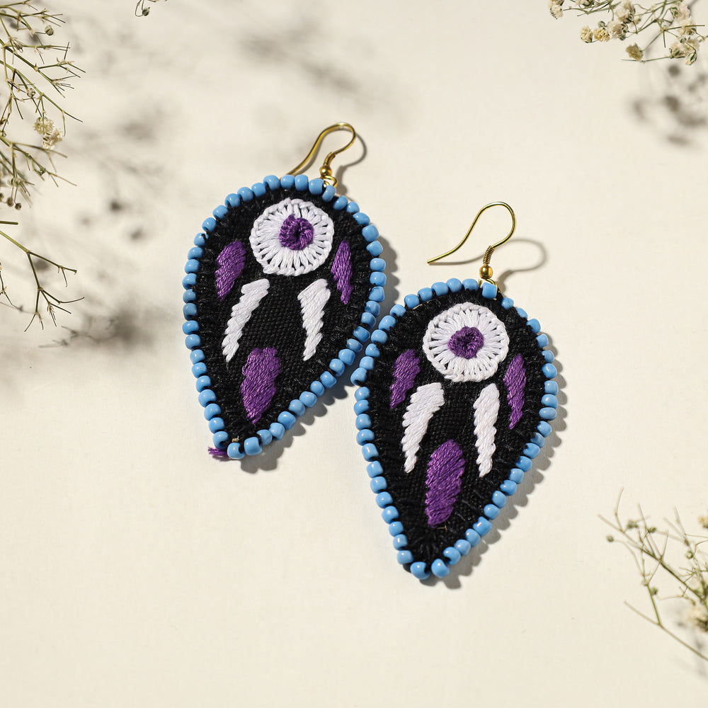 embroidered earrings